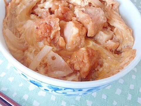 冷凍唐揚げで簡単親子丼